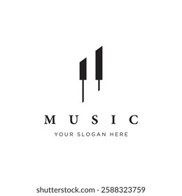 Creative academy music piano logo design. Logo for orchestra, community, studio.