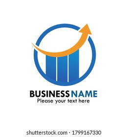 Logotipo de concepto de contabilidad creativa o logotipo de idea de marketing comercial y finanzas.