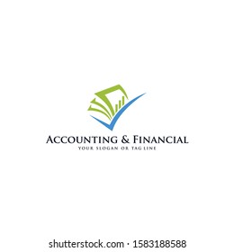 Creative accounting and financial logo design vector template