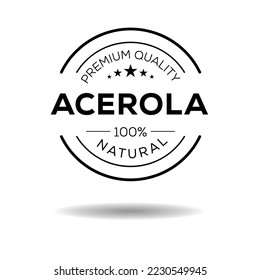 Creative (Acerola), Acerola label, vector illustration.