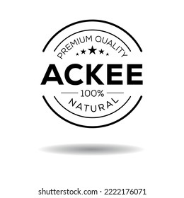 Creative (Ackee), Ackee label, vector illustration.