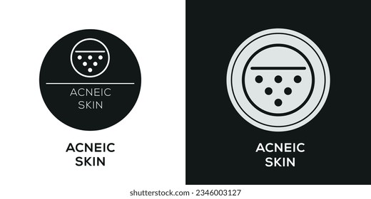 Creative (Acneic skin) Icon, Vector sign.