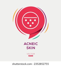 Creative (Acneic skin) Icon, Vector sign.