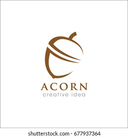 Creative Acorn Concept Logo Design Template