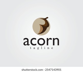 creative acorn logo design template