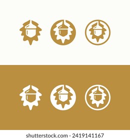 creative acorn simple logo design