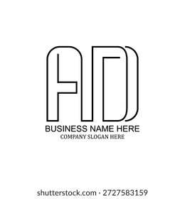 Diseño creativo del logotipo del anuncio, marca minimalista moderna, icono único del anuncio, identidad profesional del anuncio, identidad visual versátil limpia