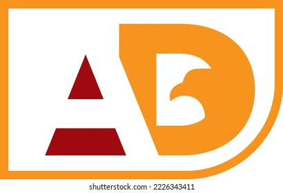 Creative AD logo with eagle in it  