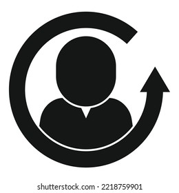 Creative adapt icon simple vector. Business skill. Soft work