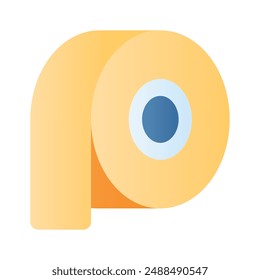 Un icono de cinta adhesiva creativa, adecuado para indicar funciones de sellado, pegado o reparación