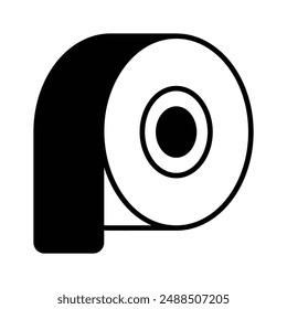 A creative adhesive tape icon, suitable for indicating sealing, sticking, or repairing functions