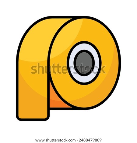 A creative adhesive tape icon, suitable for indicating sealing, sticking, or repairing functions