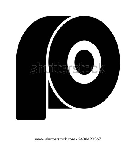 A creative adhesive tape icon, suitable for indicating sealing, sticking, or repairing functions