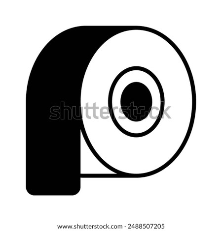 A creative adhesive tape icon, suitable for indicating sealing, sticking, or repairing functions