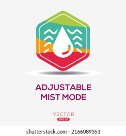 Creative (Adjustable mist mode) Icon, Vector sign.