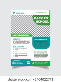 Creative Admission Flyer Template  and School Admission Open Cover Design Vector File A4