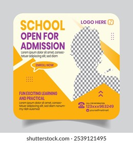Creative Admission Social Media Post Design Template