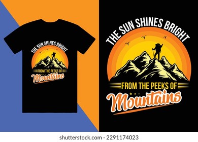 creative adventure, mountain, outdoor, camping, custom logo tshirt design