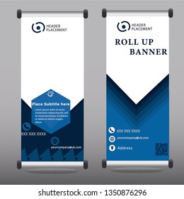 Creative advertising roll up banner design
