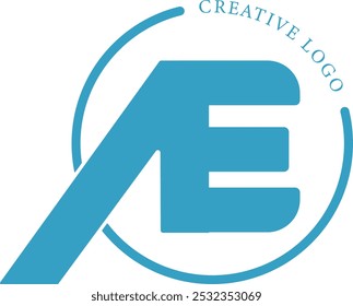 Creative AE logo design. EA logo vectors. Letters AE logo design. Circle AE logo monogram. Simple EA icon design royalty free download