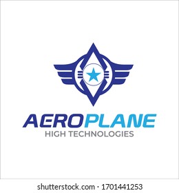 Creative Aero, Airplane Logo design template. Flying Airlines Logotype