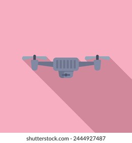 Creative aero filming icon flat vector. Control antenna. Drone modern operator