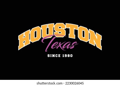 Creative Aesthetic houston texas  streetwear vector design