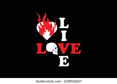 Creative Aesthetic i love you streetwear vector design