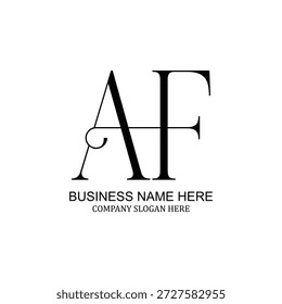 Diseño creativo del logotipo del AF, marca minimalista moderna, icono único del AF, identidad profesional del AF, identidad visual versátil limpia
