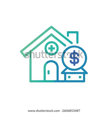 A creative affordable housing icon, tailored for designers in the architectural and real estate sectors.