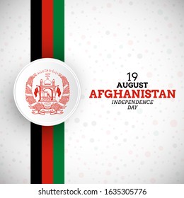 Creative Afghanistan independence day illustration with unique Afghanistan flag vector background.