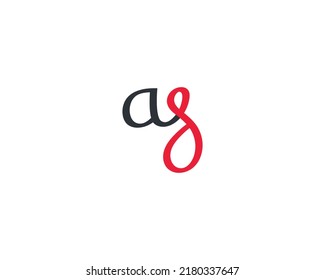 Plantilla de vector de diseño de logotipo de carta Creative AG