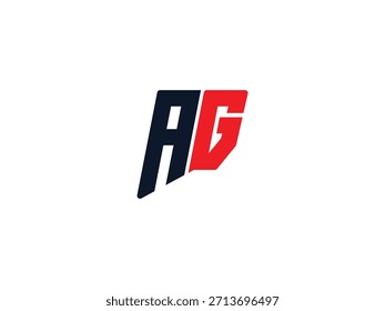 Logotipo de Creative AG, Letter AG, diseño de logotipo de letra GA. Logotipo del monograma en mayúscula de la letra GA inicial.