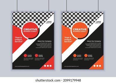 Creative Agency Flyer Design. Modern Layout Design. Business Flyer Design. Vector Design Template