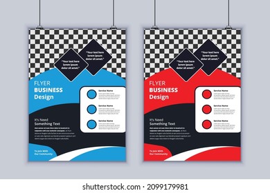 Creative Agency Flyer Design. Modern Layout Design. Business Flyer Design. Vector Design Template