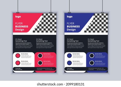 Creative Agency Flyer Design. Modern Layout Design. Business Flyer Design. Vector Design Template