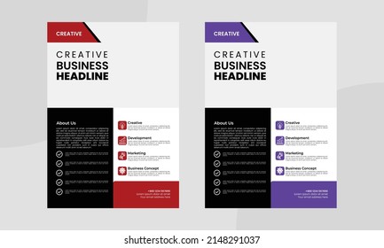 Creative Agency Flyer Idea. Customizable Modern Flyer Template. Flyer Template