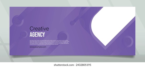 Creative Agency Gradient Purple Banner Design