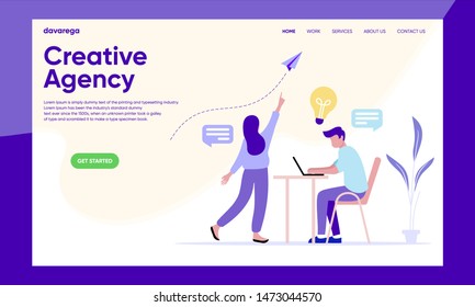 creative agency landing page template