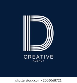 Creative Agency Logo Featuring Stylized Letter D Design

