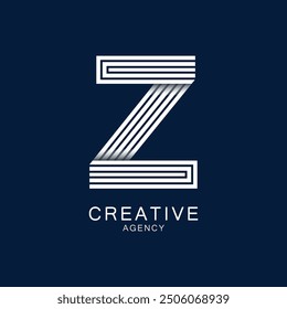 Creative Agency Logo Featuring Stylized Letter Z Design
