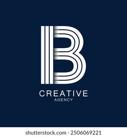 Creative Agency Logo Featuring Stylized Letter B Design
