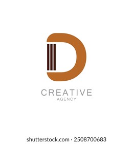 Creative Agency Logo Featuring Stylized Letter D Design

