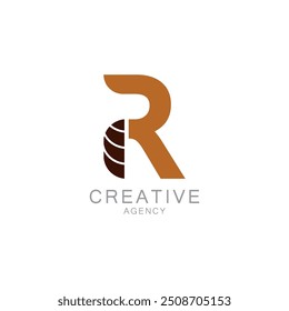 Creative Agency Logo Featuring Stylized Letter R Design


