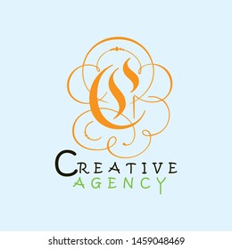 Creative agency logo vector design