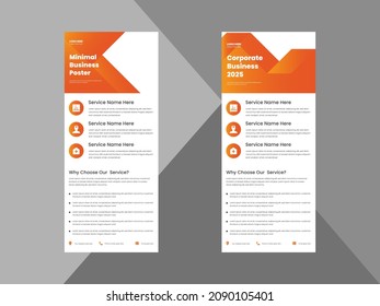 creative agency roll up banner design template. modern business poster leaflet design. cover, roll up banner, poster, print-ready