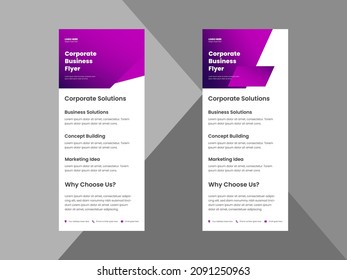 creative agency roll up banner design template. modern business poster leaflet design. cover, roll up banner, poster, print-ready