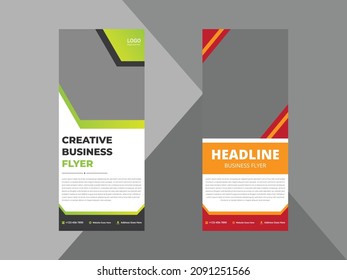 creative agency roll up banner design template. modern business poster leaflet design. cover, roll up banner, poster, print-ready