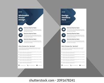 creative agency roll up banner design template. modern business poster leaflet design. cover, roll up banner, poster, print-ready