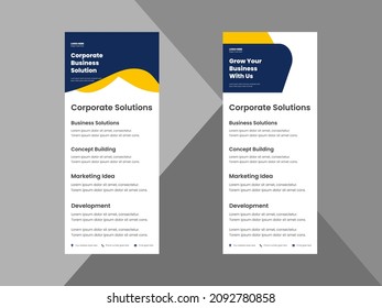 creative agency roll up banner design template. modern business poster leaflet design. cover, roll up banner, poster, print-ready